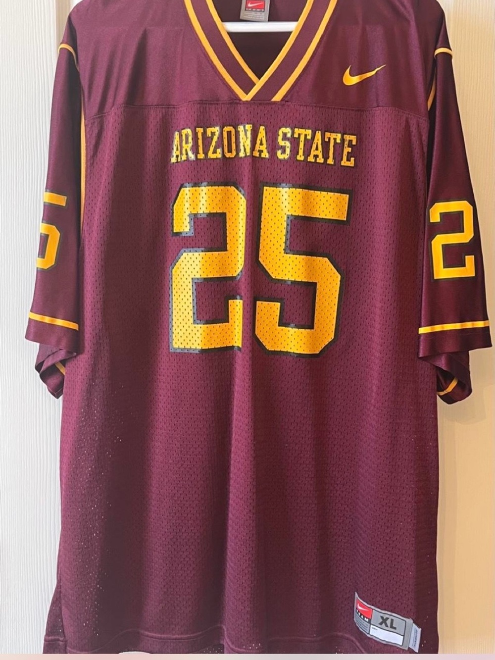 Nike Maroon & Gold Arizona State #25 Football Jersey